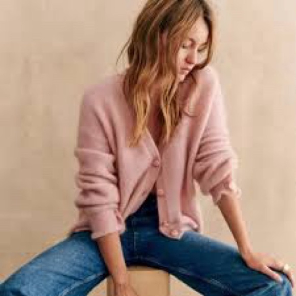 Sezane Mia Cardigan in Pink